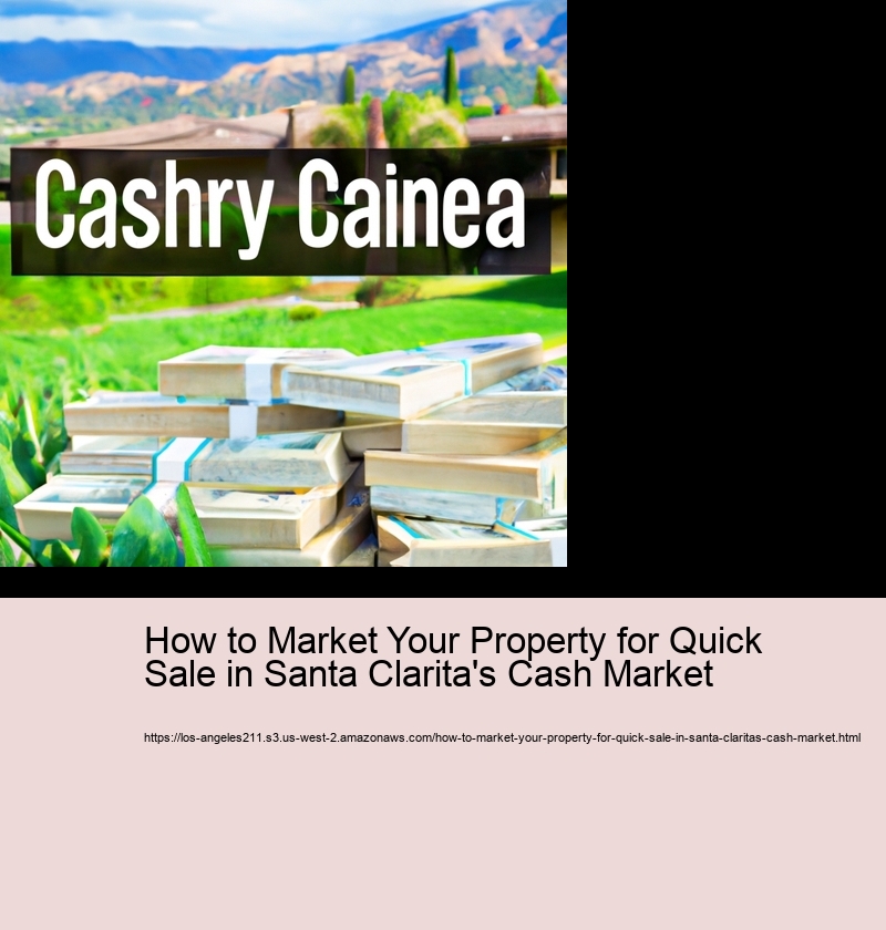 How to Market Your Property for Quick Sale in Santa Clarita's Cash Market